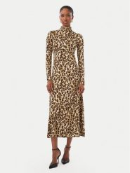 Marella Sukienka codzienna Girino 2623626014 Brązowy jasny Regular Fit. Brązowe sukienki damskie Marella, bez wzorów, z wiskozy, bez ramiączek. Za 1,039.00 zł.