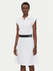 KARL LAGERFELD Sukienka codzienna A2W13038 Biały Regular Fit. Białe sukienki damskie KARL LAGERFELD, bez wzorów, z bawełny, bez ramiączek. Za 559.99 zł.