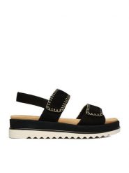 Remonte Sandały CEO-D3P50-02 Czarny. Czarne sandały damskie Remonte, bez wzorów, ze skóry, bez obcasa, na płaskiej podeszwie, bez zapięcia. Za 389.99 zł.