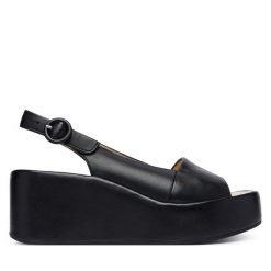 Czółenka HÖGL. Czarne czółenka damskie Högl, bez wzorów, bez obcasa. Za 849.99 zł.