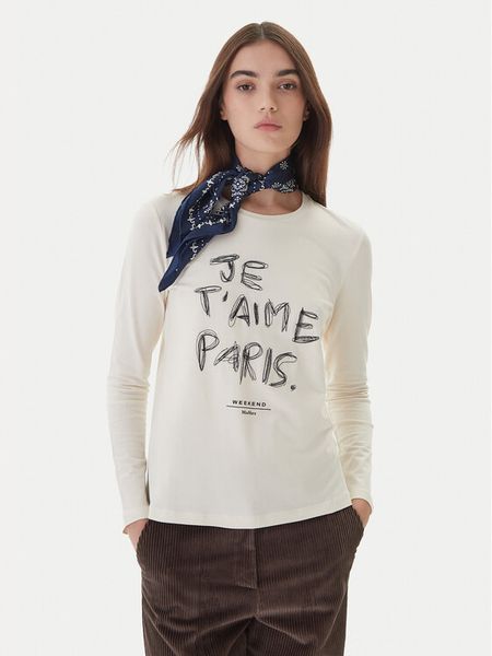 Weekend Max Mara Bluzka Renoir 2525946032 Écru Regular Fit. Bluzki damskie Weekend Max Mara, l, bez wzorów, z bawełny, bez kołnierzyka, bez ramiączek. Za 519.99 zł.