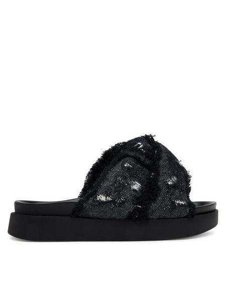 Inuikii Klapki Soft Crossed Jeans 70104-143 Czarny. Czarne klapki damskie Inuikii, bez wzorów, z jeansu, bez obcasa, bez zapięcia. Za 869.99 zł.