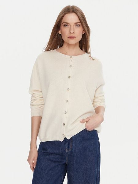 Kontatto Kardigan 3M0978C Écru Relaxed Fit. Białe kardigany damskie Kontatto, m, bez wzorów, z wełny. Za 366.99 zł.