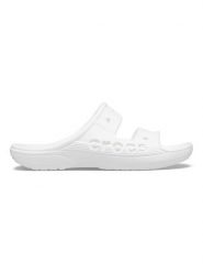 Crocs Klapki "Baya" w kolorze białym rozmiar: 36/37. Białe klapki damskie Crocs, bez wzorów, z otwartym noskiem, bez obcasa, bez zapięcia. Za 96.14 zł.