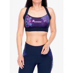 Stanik sportowy Crazy Bra Lightning. Fioletowe biustonosze sportowe damskie Crazy, bez wzorów. Za 319.99 zł.