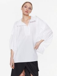 MMC Studio Bluzka Mandal Biały Oversize. Białe bluzki damskie MMC STUDIO, bez wzorów, z syntetyku, bez kołnierzyka, bez ramiączek. Za 709.99 zł.
