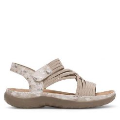 Sandały Rieker. Brązowe sandały damskie Rieker, bez wzorów, bez obcasa, na płaskiej podeszwie, bez zapięcia. Za 339.99 zł.