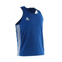 Koszulka treningowa adidas Boxing Top. Niebieskie koszulki damskie Adidas, bez wzorów, bez kołnierzyka, bez ramiączek. Za 135.50 zł.