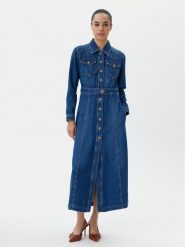 Luisa Spagnoli Sukienka jeansowa Pagella 541651 Niebieski Regular Fit. Niebieskie sukienki damskie Luisa Spagnoli, bez wzorów, z bawełny, bez ramiączek. Za 1,339.00 zł.