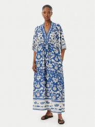 LOLA CASADEMUNT Sukienka codzienna LS2616032 Niebieski Regular Fit. Niebieskie sukienki damskie LOLA CASADEMUNT, bez wzorów, z wiskozy, bez ramiączek. Za 543.99 zł.