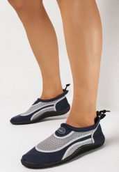 Granatowo-Szare Buty Sportowe do Wody ze Ściągaczem i Elastyczną Podeszwą Indal. Niebieskie obuwie sportowe damskie Born2be, żeglarskie. Za 29.99 zł.