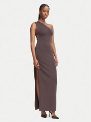Elisabetta Franchi Sukienka wieczorowa AM-07B-66E2-V700 Brązowy ciemny Slim Fit. Brązowe sukienki damskie Elisabetta Franchi, bez wzorów, z syntetyku, wizytowe, bez ramiączek. Za 2,989.00 zł.