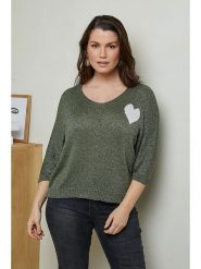 Curvy Lady Sweter w kolorze khaki rozmiar: 44/46. Brązowe swetry klasyczne damskie Curvy Lady, z wiskozy, bez kołnierzyka. Za 123.82 zł.