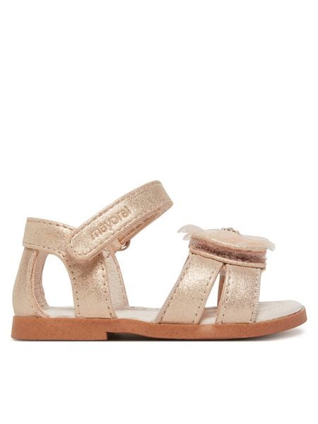 Mayoral Sandały 41630 Różowy. Czerwone sandały dziewczęce Mayoral, ze skóry, bez obcasa, bez zapięcia. Za 189.99 zł.