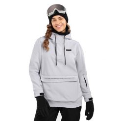 Kurtka narciarsko-snowboardowa damska W3-W Lhotse. Szare kurtki damskie SIROKO, na zimę, m, bez wzorów, z materiału, z kapturem. Za 340.00 zł.