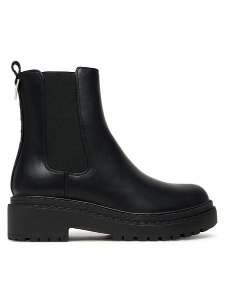 Guess Sztyblety FLTLNA FAL10 Czarny. Czarne botki damskie Guess, ze skóry, bez obcasa, na płaskiej podeszwie, bez zapięcia. Za 679.99 zł.