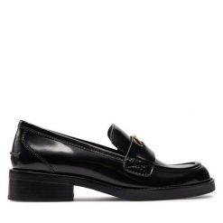 Lordsy DKNY. Czarne półbuty damskie DKNY, bez wzorów, bez obcasa, bez zapięcia. Za 609.99 zł.