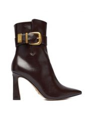 Steve Madden Botki Stashed SM11004780 Brązowy. Brązowe botki damskie Steve Madden, ze skóry, bez obcasa, na słupku, bez zapięcia. Za 689.99 zł.