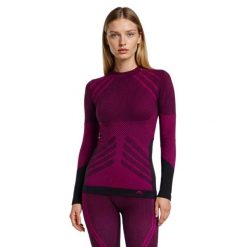 Koszulka termoaktywna damska Risalti Energy High Neck. Fioletowe koszulki damskie Aulp, bez wzorów, bez kołnierzyka, bez ramiączek. Za 119.99 zł.