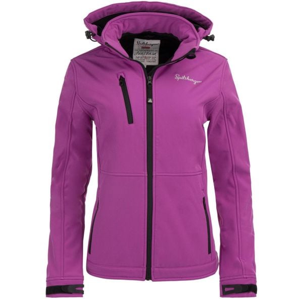 Damska kurtka softshell Spitsbergen 3-warstwowa — Fuksja. Czerwone kurtki damskie GLOMEX, bez wzorów, z softshellu, bez kaptura. Za 314.99 zł.