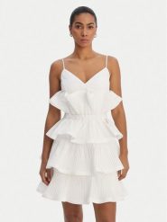 Fracomina Sukienka koktajlowa FQ26SD1007W83101 Biały Regular Fit. Białe sukienki damskie Fracomina, bez wzorów, z syntetyku, wizytowe, bez ramiączek. Za 1,189.00 zł.