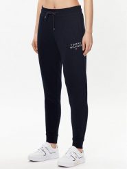 Tommy Hilfiger Spodnie dresowe UW0UW04522 Granatowy Regular Fit. Niebieskie spodnie dresowe damskie Tommy Hilfiger, m, bez wzorów, z bawełny. Za 229.99 zł.