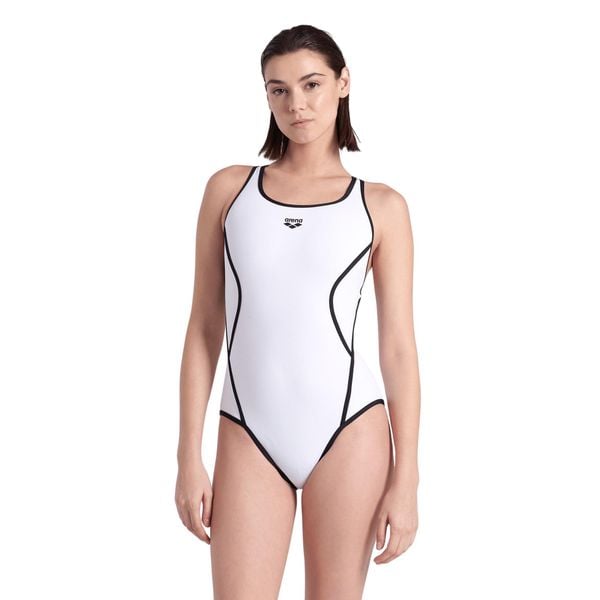 Damski kostium kąpielowy 1-częściowy Arena Pro-File. Białe stroje jednoczęściowe Arena, bez wzorów. Za 264.00 zł.