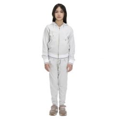 Bluza z bawełna z kaptur na co dzień na siłownię. Szare bluzy damskie LEONE 1947 APPAREL, bez wzorów, z bawełny, bez kaptura. W wyprzedaży za 134.57 zł.