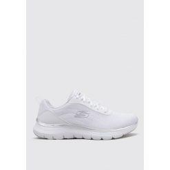 Buty Kobieta Skechers Flex Appeal 5.0 Uptake biały. Białe obuwie sportowe damskie Skechers, z materiału, bez zapięcia, trekkingowe, Skechers Sport. Za 292.99 zł.