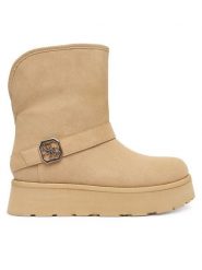 Guess Śniegowce FLFDOL ESU10 Beżowy. Brązowe śniegowce damskie Guess, z materiału. Za 419.99 zł.