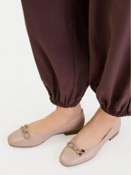 Lasocki Baleriny CEO-RST-ROMI-99 Beżowy. Brązowe balerinki damskie Lasocki, bez wzorów, ze skóry. Za 179.99 zł.