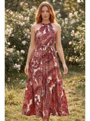 SOULSHAE Sukienka w kolorze czerwonym rozmiar: XXL/3XL. Czerwone sukienki damskie SOULSHAE, bez wzorów, z tkaniny, bez ramiączek. Za 149.95 zł.