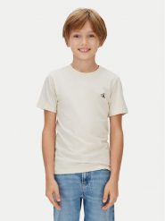 Calvin Klein Jeans Komplet t-shirtów Monologo IB0IB01093 Beżowy Regular Fit. Brązowe t-shirty i koszulki chłopięce Calvin Klein Jeans, bez wzorów, z bawełny, bez kołnierzyka, bez ramiączek. Za 169.99 zł.