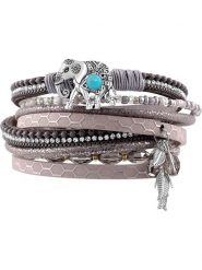 LA CHIQUITA Bransoletka "Aryanal" z elementami ozdobnymi rozmiar: onesize. Szare bransoletki damskie LA CHIQUITA, metalowe. Za 115.95 zł.