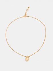 Naszyjnik z zawieszką w kształcie łezki - złoty. Żółte naszyjniki damskie Sinsay, złote. Za 12.99 zł.