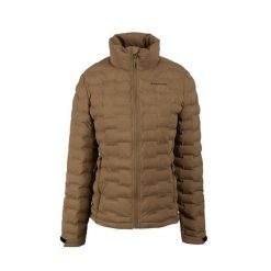 Kurtka primaloft damska Solace. Brązowe kurtki damskie Bergson, na jesień, bez wzorów, z puchu, bez kaptura. W wyprzedaży za 509.00 zł.