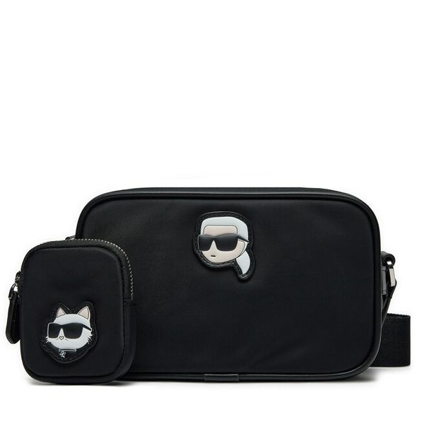 Torebka KARL LAGERFELD. Czarne listonoszki damskie KARL LAGERFELD, bez wzorów, bez dodatków. Za 439.99 zł.