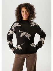 Aniston Sweter w kolorze czarnym rozmiar: 40. Czarne swetry klasyczne damskie Aniston, bez kołnierzyka. Za 65.69 zł.