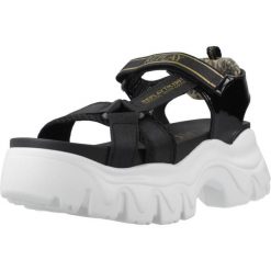 Sandały REPLAY JUYCE JR Czarny. Czarne sandały damskie Replay, bez wzorów, z syntetyku, bez obcasa, bez zapięcia. Za 277.99 zł.