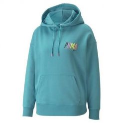 Bluza treningowa damska Puma Swxp Graphic Hoodie TR. Niebieskie bluzy damskie Puma, s, bez wzorów, z kapturem. Za 403.00 zł.