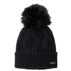 Czapka damska Boundless Days Cable Knit Pom Beanie. Czarne czapki damskie Columbia, bez wzorów, z poliesteru. Za 99.99 zł.