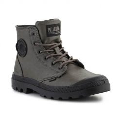 Buty do chodzenia unisex Palladium Pampa Hi Supply. Zielone obuwie sportowe damskie Palladium, z materiału, za kostkę, bez zapięcia, trekkingowe. Za 677.00 zł.