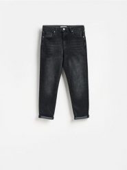 Jeansy Boyfriend - szary. Szare jeansy damskie Reserved. Za 129.99 zł.