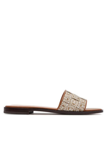 Coccinelle Klapki E4 SVR 17 02 01 Beżowy. Brązowe klapki damskie Coccinelle, bez wzorów, z materiału, bez obcasa, bez zapięcia. Za 819.99 zł.