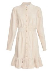 MOSS COPENHAGEN Sukienka "Floriana" w kolorze kremowym rozmiar: L/XL. Brązowe sukienki damskie Moss Copenhagen, bez wzorów, bez ramiączek. Za 202.50 zł.