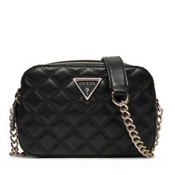 Torebka Guess. Czarne torebki wieczorowe damskie Guess, z aplikacjami, bez dodatków. Za 319.99 zł.