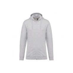 Bluza z kapturem i zamkiem błyskawicznym Kariban. Białe bluzy damskie KARIBAN, l, bez wzorów, z bawełny, z kapturem. Za 189.50 zł.