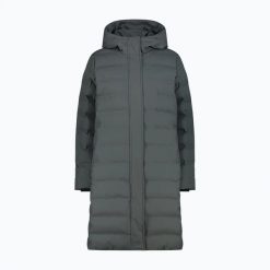 Płaszcz ocieplany damski CMP 35K3676 Coat Fix Hood. Szare płaszcze damskie CMP, m, bez wzorów, z materiału, z kapturem. Za 539.99 zł.