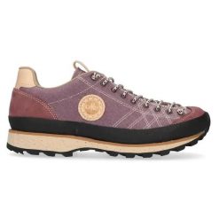Buty turystyczne damskie LOMER Bio Naturale Canvas. Fioletowe obuwie trekkingowe damskie Lomer, z gumy, bez zapięcia. Za 399.99 zł.