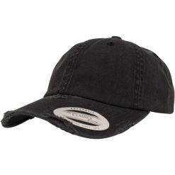 Czapka Z Daszkiem O Niskim Profilu. Szare czapki z daszkiem damskie FLEXFIT, bez wzorów, z bawełny. Za 76.99 zł.